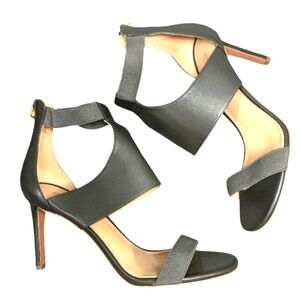 MICHAEL Michael Kors Dominique Ankle Strap Sandals Leather Olive Green Size 7.5